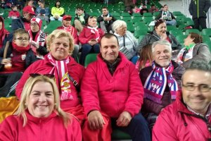 Los aficionados del Almería en el partido contra el Elche.