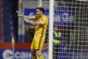 Fernando Martínez en el partido contra el Lugo.