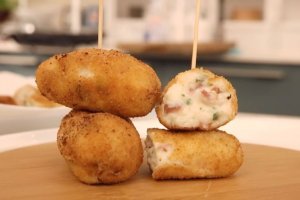 Imagen de unas croquetas de jamón.