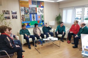 Teruel, durante una reunión con mayores.