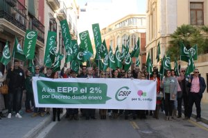 Movilización del sindicato CSIF.