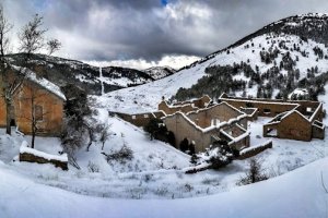 Las Menas de Serón en una nevada. Imagen cedida por el Ayuntamiento de Serón.