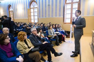 El alcalde, durante su discurso.