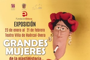 Cartel de la Exposición Grandes Mujeres de la Plastihistoria en Huércal Overa.