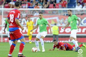 Aguza en el Numancia-Almería de la pasada Liga.