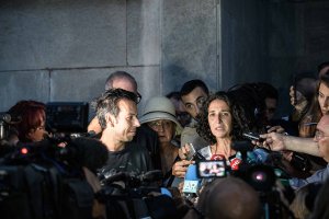 Ángel cruz y Patricia Ramírez atienden a los medios tras conocer el veredicto