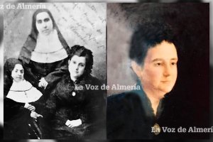 María del Mar Burgos Cañizares en sus años de juventud cuando ayudó a las monjas de las Siervas de María a instalarse en la ciudad.