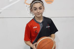 Daniela González Rodríguez en la cancha, donde más le gusta estar.