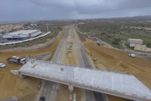 Obras en la carretera entre Vera y Garrucha.