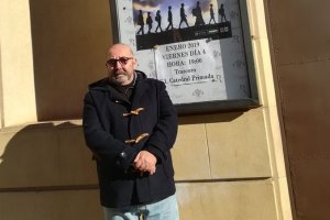 Javier Marchante, antes de entrar al teatro.