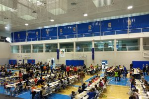 Los campeones del ajedrez en la Diputación.