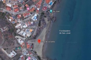 Punto en el que aterrizó el helicóptero para evacuar al herido.