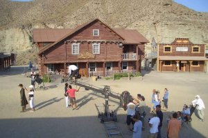 Rodaje en el poblado Western Leone. / Foto: Facebook Western Leone