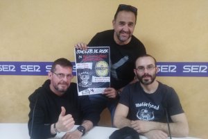 Juan Nieto, Miguel Calderón y Raúl Ibáñez presentan el cartel de un concierto