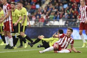 Corpas en el partido ante el Zaragoza.