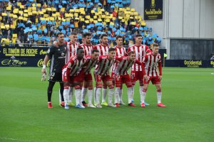 El once del Almería en el Carranza.