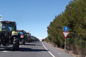 Tractorada en el norte de la provincia. Foto: Asaja