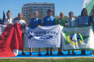 La bandera ejidense en el torneo de Andalucía.