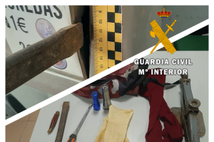 Utensilios incautados tras la detención.