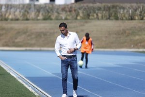Fernando Santos, Nandinho, en el partido Almería B-Vélez.