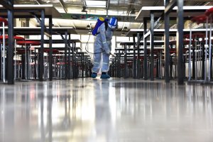 Imagen de una de las medidas contra el coronavirus en China.