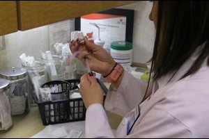 Imagen de archivo de ensayos para una vacuna