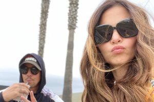 Guti y Romina aprovechando el tiempo en familia.