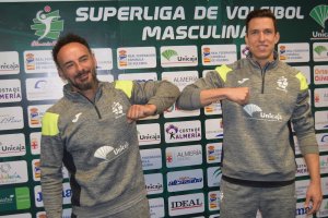 Manolo Berenguel y Marlon Palharini en el Pabellón Moisés Ruiz.