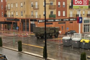 Imágenes del Ejército en Vera y que corren ya por los teléfonos.