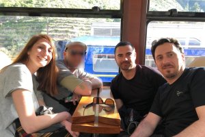 Almudena Moral junto a sus compañeros, también almerienses.