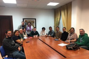 José Luis Llamas junto a representantes de entidades medioambientales, en una reunión de hace semanas.