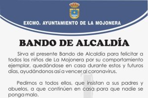 Imagen del bando de Alcadía publicado por el Ayuntamiento de La Mojonera.
