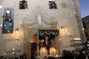 La Virgen de los Dolores del Paso Negro de Albox en una fotografía de archivo.