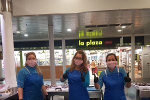 El equipo de Hijas de Juan Morato, formado por Loreto, Maribel y Lydia.