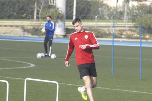 Iván Barbero en un entrenamiento en el Anexo.