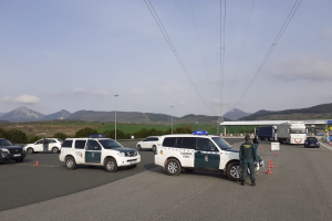 Control de tráfico de la Guardia Civil.