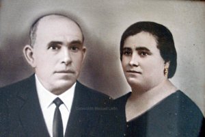 Andrés Garrido el de la Tericia junto a su esposa, Juana Morales Núñez, a la que primero recibió como paciente en su casa de Vera.