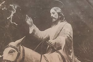 La Borriquita  de Gálvez Ferrer, la imagen que procesionó en el Lunes Santo .