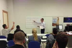 Grupo de alumnos de inglés de la Escuela de Idiomas de Tabernas.