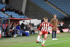 Iván Balliu, en el Almería-Deportivo.
