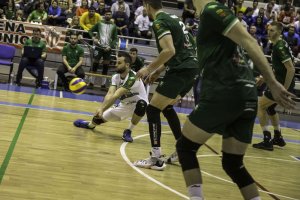 Mario Ferrera en el partido de la Challenge Cup frente a Saaremaa.