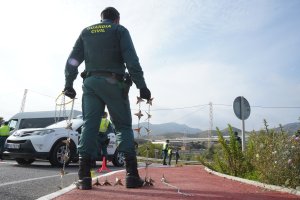 Control de la Guardia Civil en Adra este miércoles