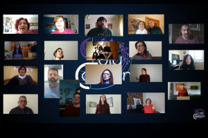 Miembros de la agrupación unidos a través de las redes.