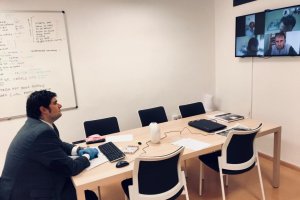 Francisco Gutiérrez durante la videoconferencia.