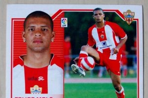 Estampita de Felipe Melo en su etapa en el Almería.