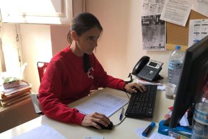 Mónica Pérez, voluntaria de la Cruz Roja.