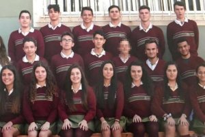 Estudiantes del Colegio Porotomagno que iban a ir al viaje de estudios.