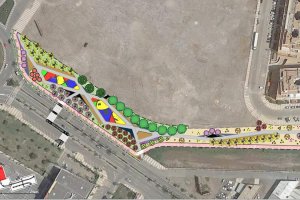 Plano del proyecto de conexión entre Los Bajos, La Romanilla y el centro comercial.