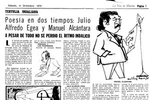 Así contaba LA VOZ en diciembre de 1975 la Tertulia Indaliana enmarcada en la Feria.