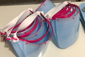 Viseras pantalla distribuidas por el Banco de Libros.